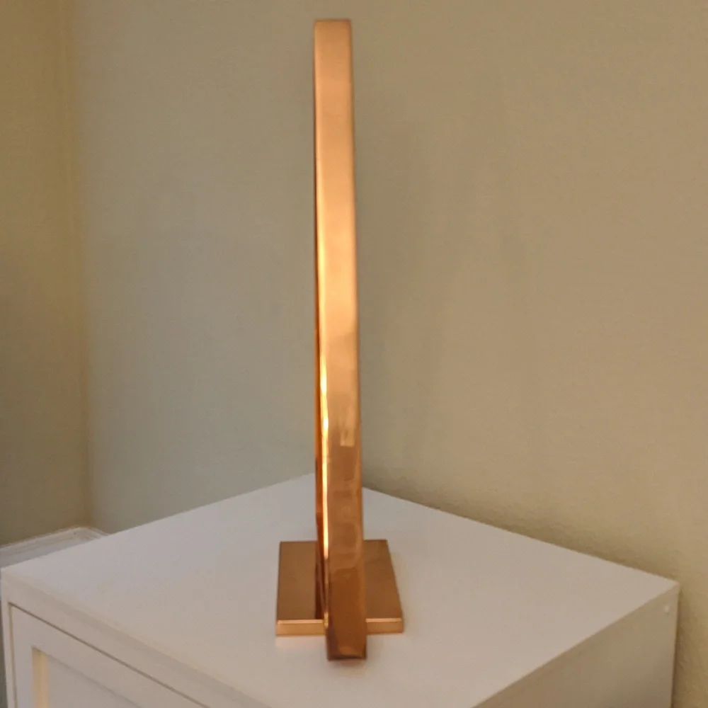 Crate & Barrel 16 Inch Copper Metal A-Frame Christmas Ornament Display Tree